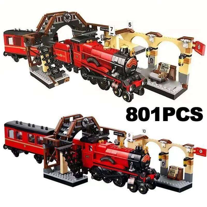 801PCS Creative Express Train Building Blocks With 6 Figures Assemble Bricks Vehicle Toy Gift For Children Kids Z260305