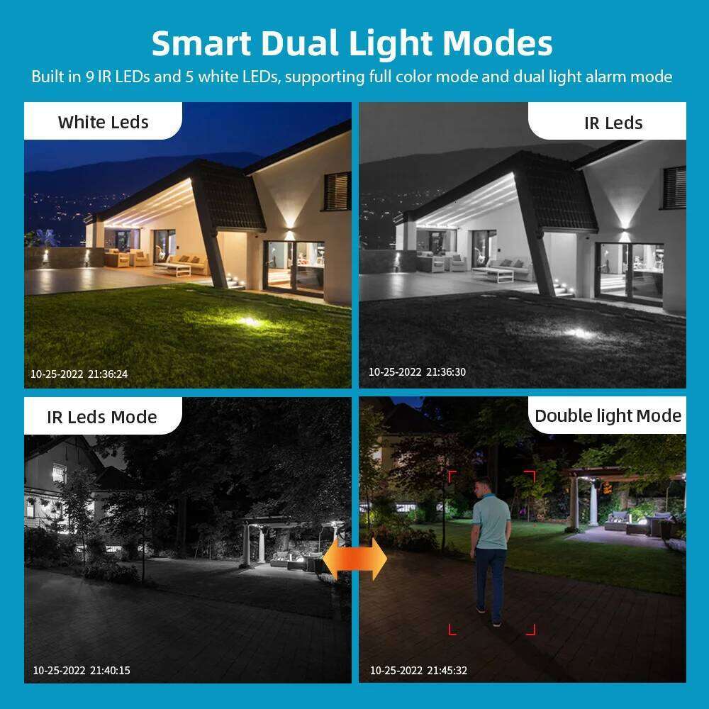 BELIA Dual Lens WiFi Surveillance Camera, 4X Digital Zoom, 4K 8MP AI Human Detect, , Outdoor Security PTZ IP Cameras 26W0306
