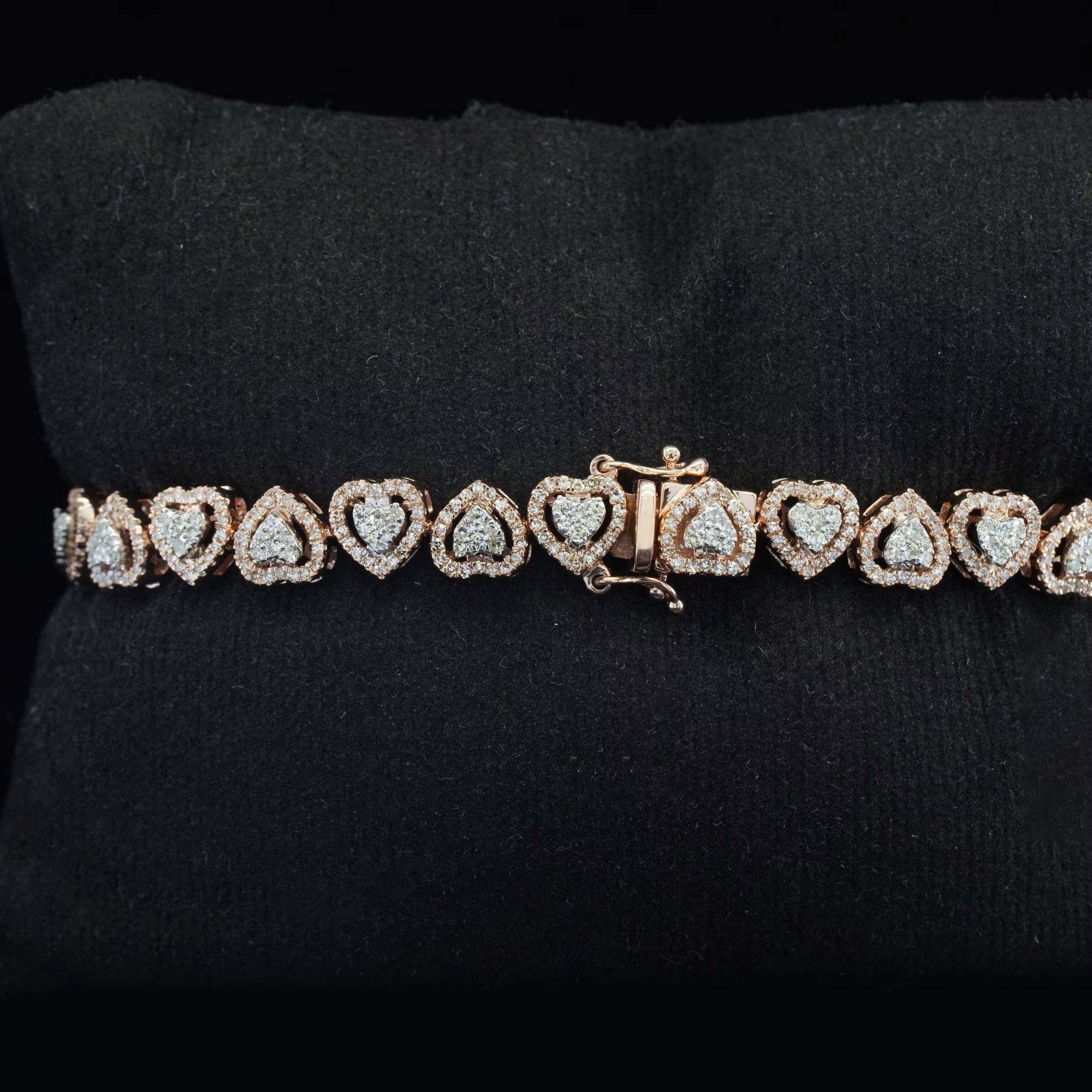 Customized Luxury 925 Sterling Silver Charm Bracelet VVS Moissanite Diamond Hip Hop Style IGI Certified Men Womens Gift