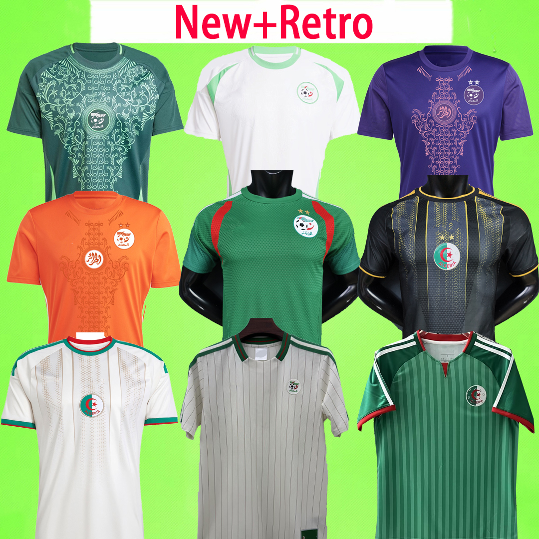 New + Retro Algerie ICON Soccer Jerseys Fans player version MAHREZ 2025 2026 BOUNEDJAH FEGHOULI shorts 25 26 27 DELORT Maillot De Foot Algeria Kit Training uniform