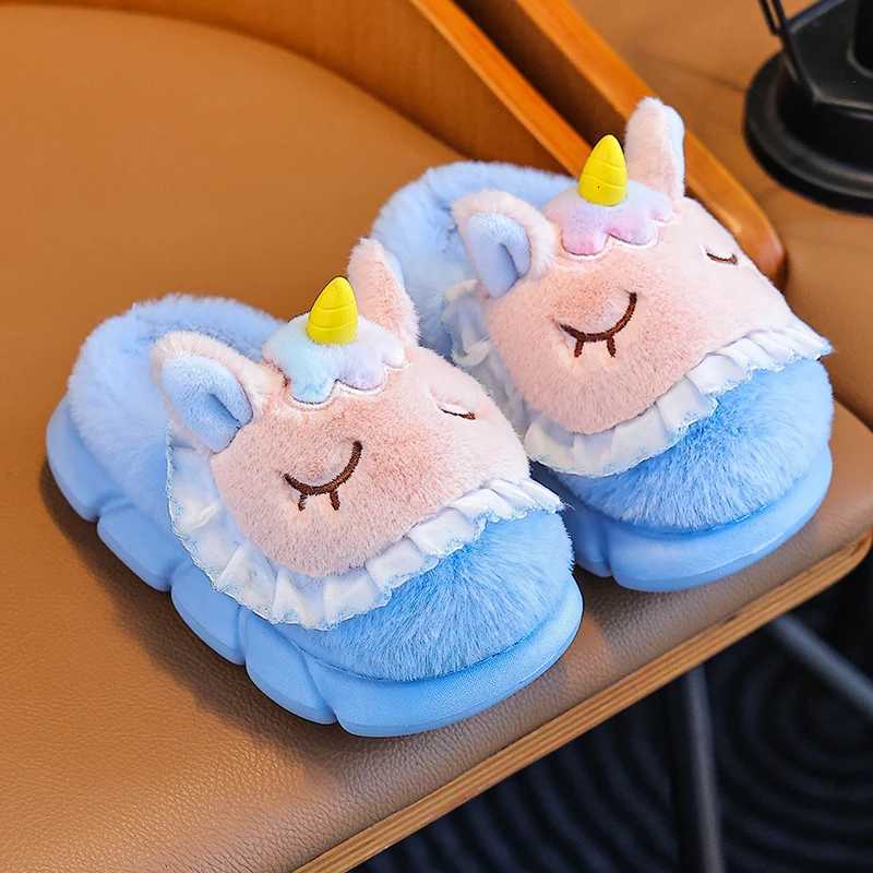 Winter Warm Slippers Adorable Unicorn Design Cozy Home Footwear for Women And Girls S260305