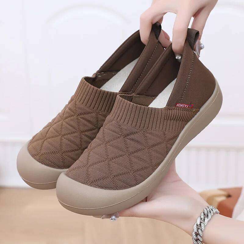 Spring Autumn Fashion New Lightweight and Comfortable Single with Soft Surface One Step Stepping Women's Shoes