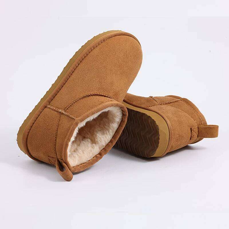 Litfun Women Winter Classic Fur Plush Ankle Snow Boots Brand Outdoor Antiskid Short Boot Warm Fuzzy Home Cotton Shoes