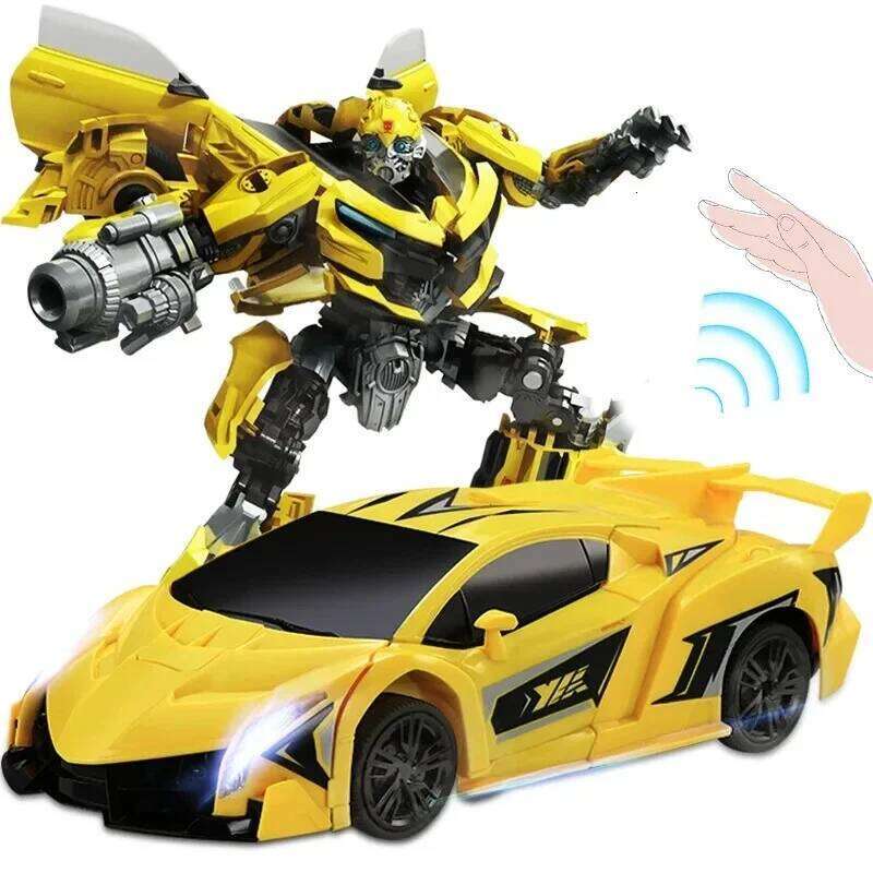 Rc Large 32CM Bugatti Gesture Remote Control Deformation Car Wireless Charging Racing Toy Boy Christmas and New Year Gift C260305