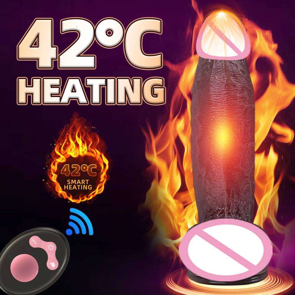 Big Soft Vibrator Realistic Dildo Sex For Woman Telescopic Dick Artificial Penis G Spot Vibator Thrusting Sexy Toy W260305