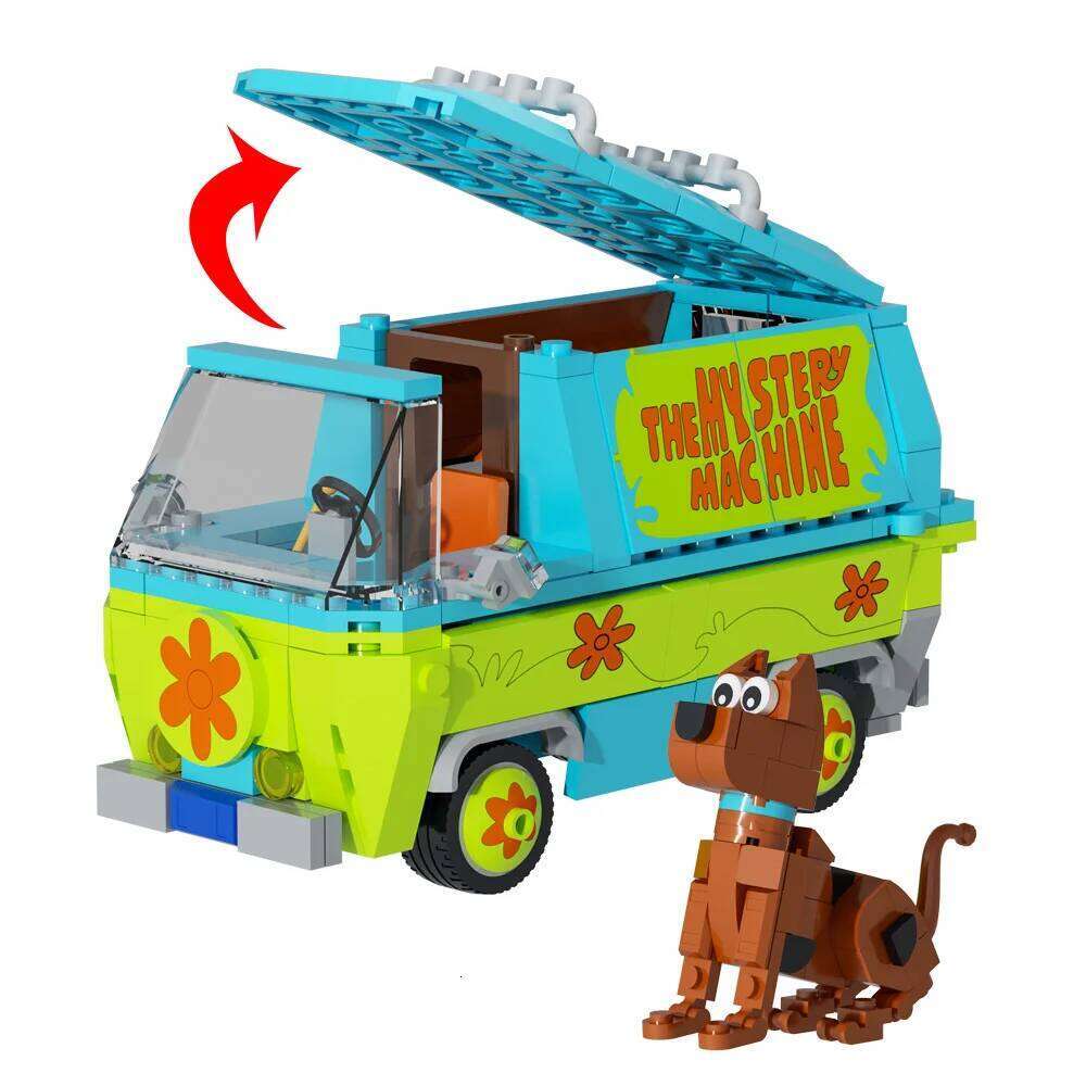 MOC Mystery Machine Model Building Blocks Set Scooed Animation Travel Car RV Bricks DIY Kid Educational Toys Adult Gift Z260306