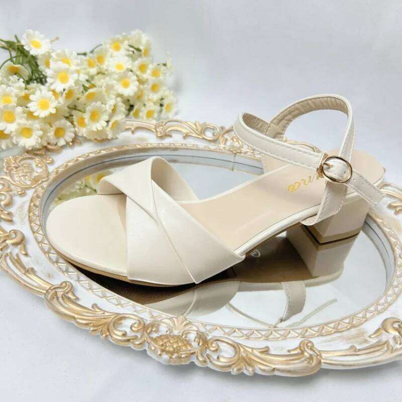 2026 Summer Women's One-strap Sandals Elegant Versatile Buckle Pumps | Fashion Roman Style Party Date Night Dress Shoes