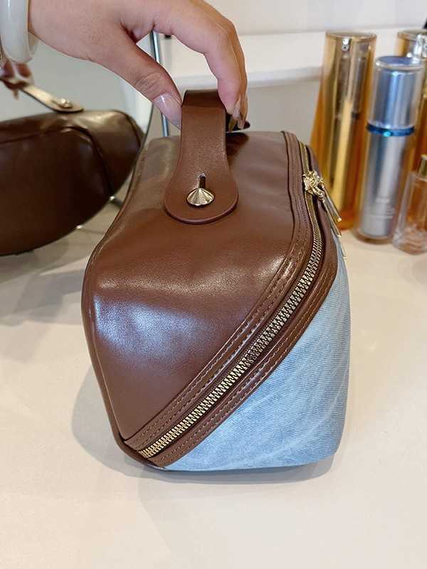 New trendy makeup bag - women's accordion-style pillow bag - travel-sized large-capacity waterproof cosmetic storage bag L260306