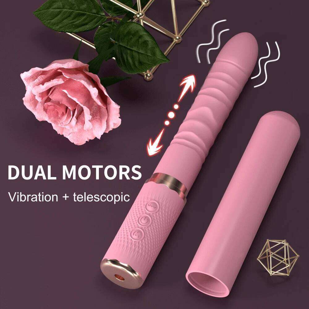 Dual motor Realistic Thrusting Dildo With Heating,10 mode Sex Toys Vibrator Clitoral Stimulator For Anal Stimulation W260305