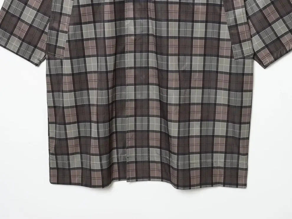 Plaid Long Trench Coat Women Casual Longsleeved Stand Collar Multipocket Windbreaker 2026 Spring Lady Daily Coats 260228