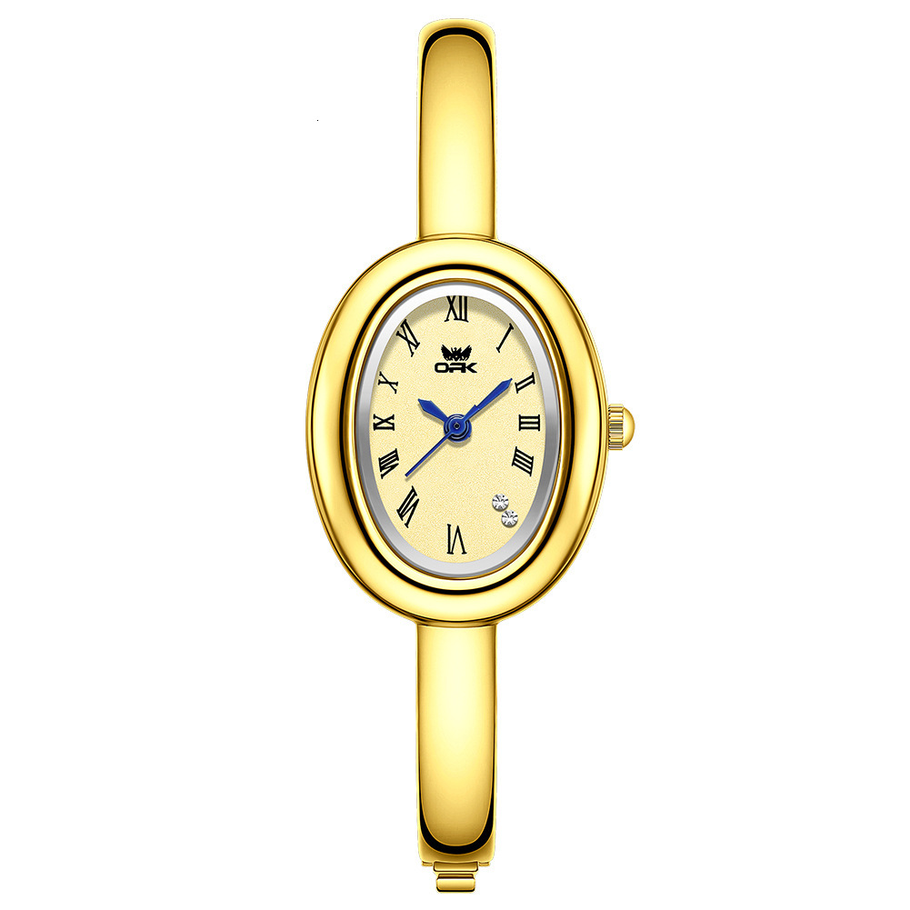 New OPK brand watches popular in Europe and America, fashionable small dials, niche, light luxury, Roman numerals, oval shaped women's quartz wat