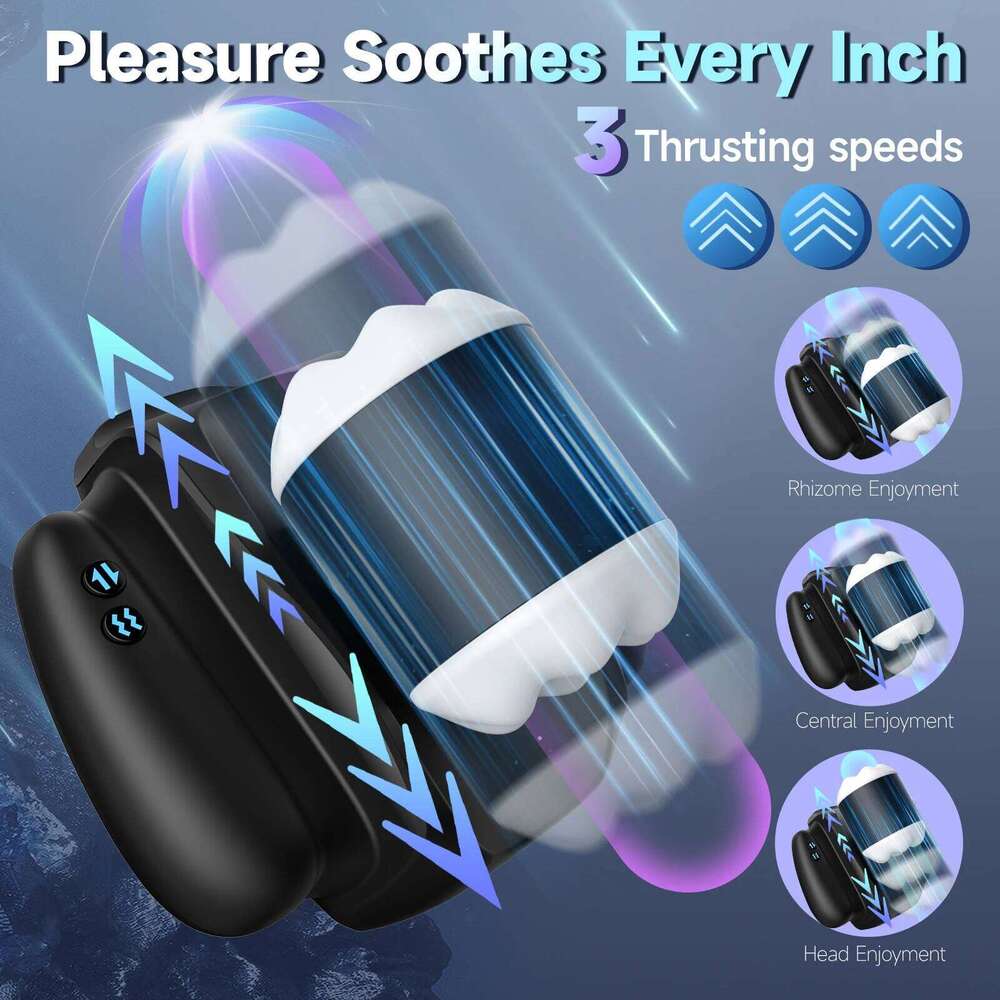 APP Controls Male Masturbation Cup Automatic Thrusting Vibration Watch Video Vagina Anus Real Pusssy Adutl Shop Sex Toys For Men W260305