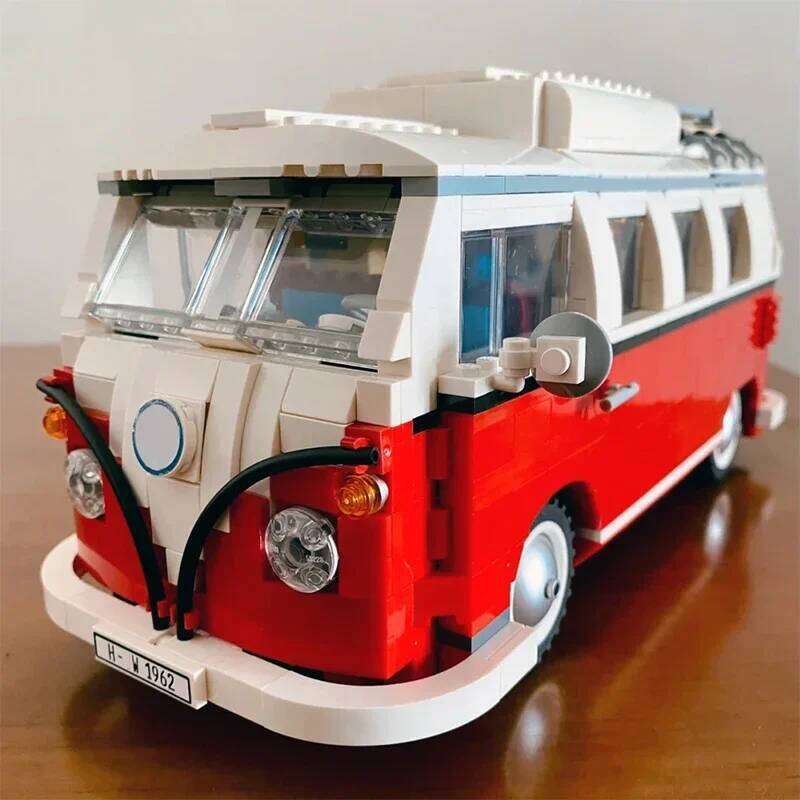 1332PCS Creative T1 Camper Van MPV Car Building Blocks Assemble Bricks Vehicle Toy Birthday Gift For Children Kids Z260305