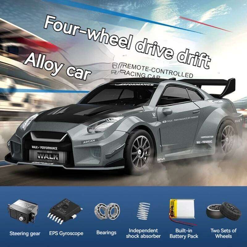 New Hongxing Rc Mini Drift Remote Control Car 1:43 Full Scale Automotive Professional Alloy 4wd Racing Model Toy With Gyroscope C260305