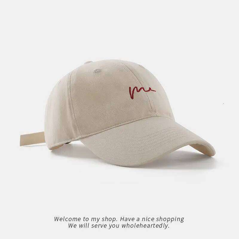 Simple wave embroidered baseball cap, versatile for daily leisure and travel, sun protection duckbill cap Y260304