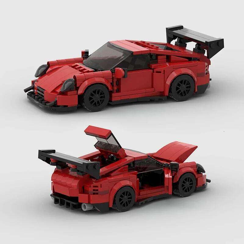 MOC Model City Racing Car Speed Sports Building Blocks Bricks Sets Technique Supercar Racers Vehicles Kits Toys Gift Z260305