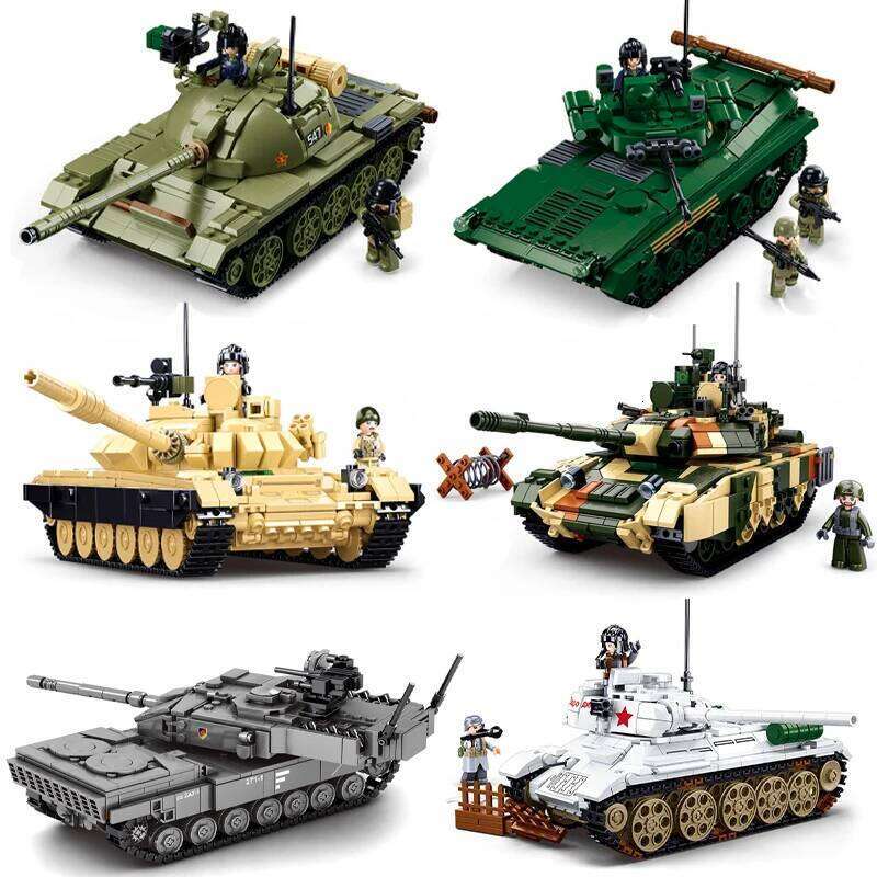2025 New Sluban T-54 Main Battle Tank Building Block Classic World War II Military Armored Vehicle Model Bricks Kid Toy Boy Gift Z260306