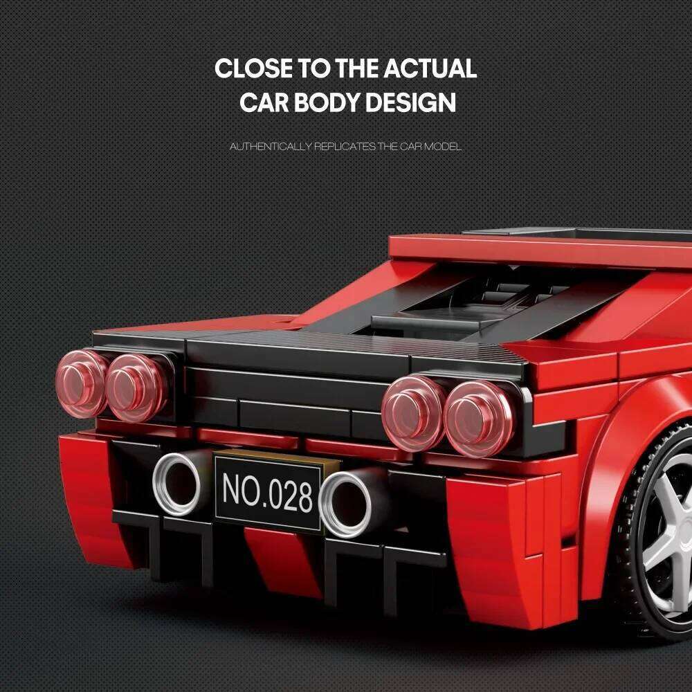 298PCS Speed Racing Car Building Blocks City Sport Vehicle Bricks 1:24 Model Collection Desktop Display Kids Toys Holiday Gifts Z260306