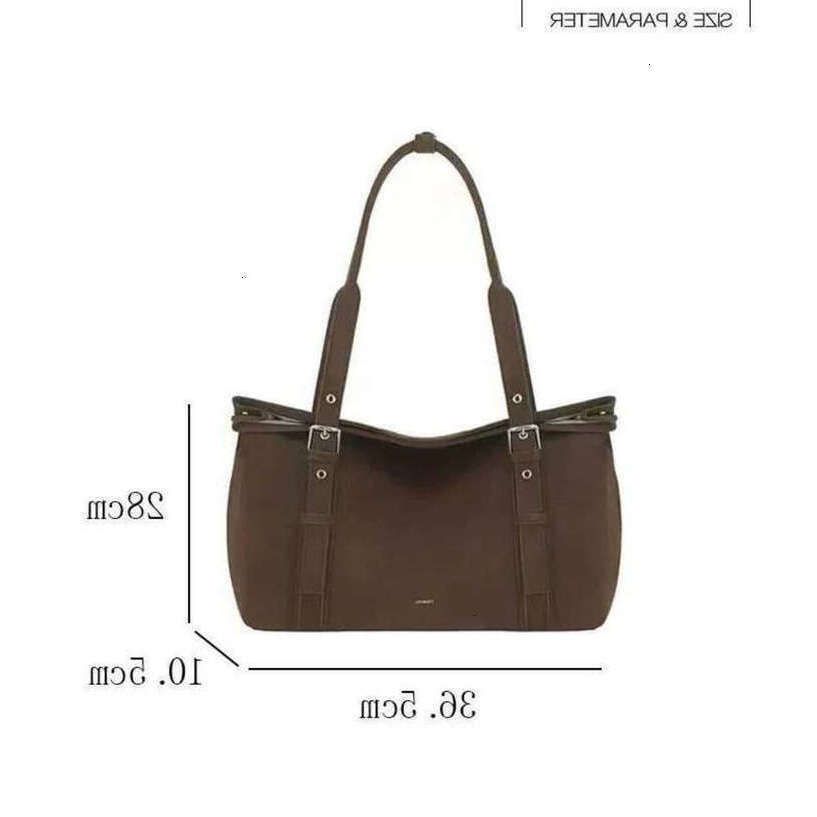 TAURUSCIAGA Suede Large Capacity Commuter Tote Shoulder Handbag Underarm Bag Soft And Durable Noble Temperament Bag