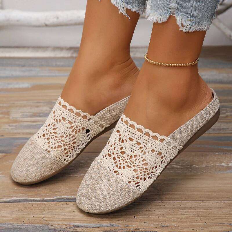 2026 New Women's Comfortable Anti slip Wear resistant Shoes Fashionable Simple Hollow Design Hot Selling Flat Heels