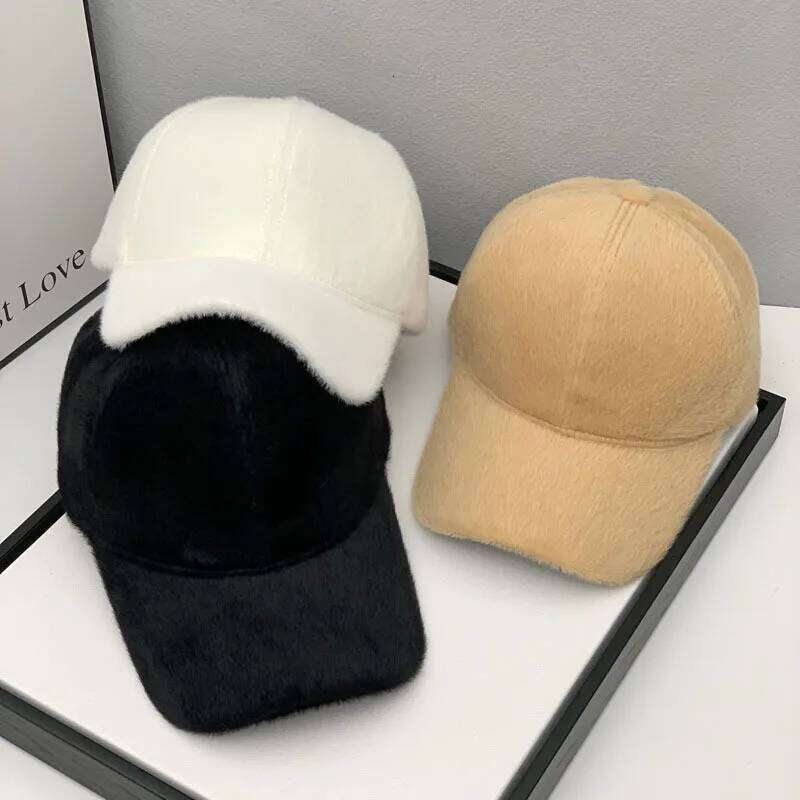Autumn Winter Hats For Men Baseball Caps Women Velvet Solid Color Snapback Unisex Fashion Accessories Sport Casual Y260304