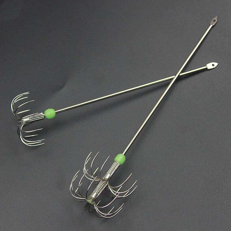 Stainless Steel Double Layers Umbrella Hook Squid Octopus Fishing Jig Hooks S260305