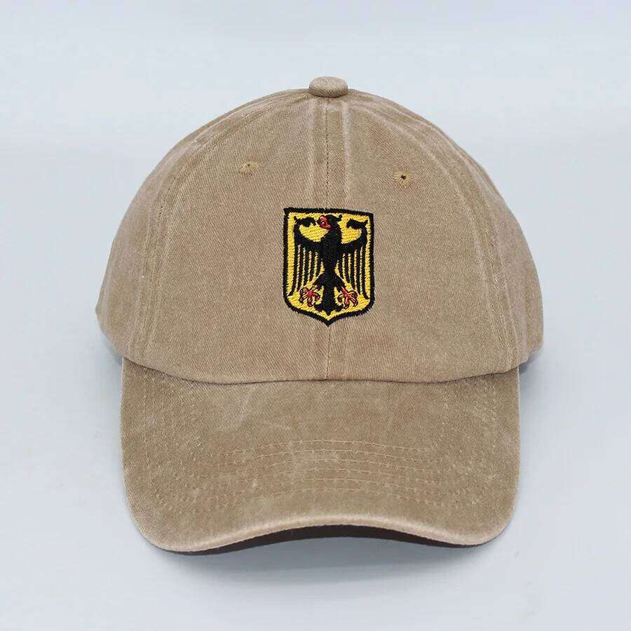 Deutschland Germany Coat Of Arms Shield Embroidery Vintage Men Baseball Caps Women cotton Washed soft Dad cap hats Y260304