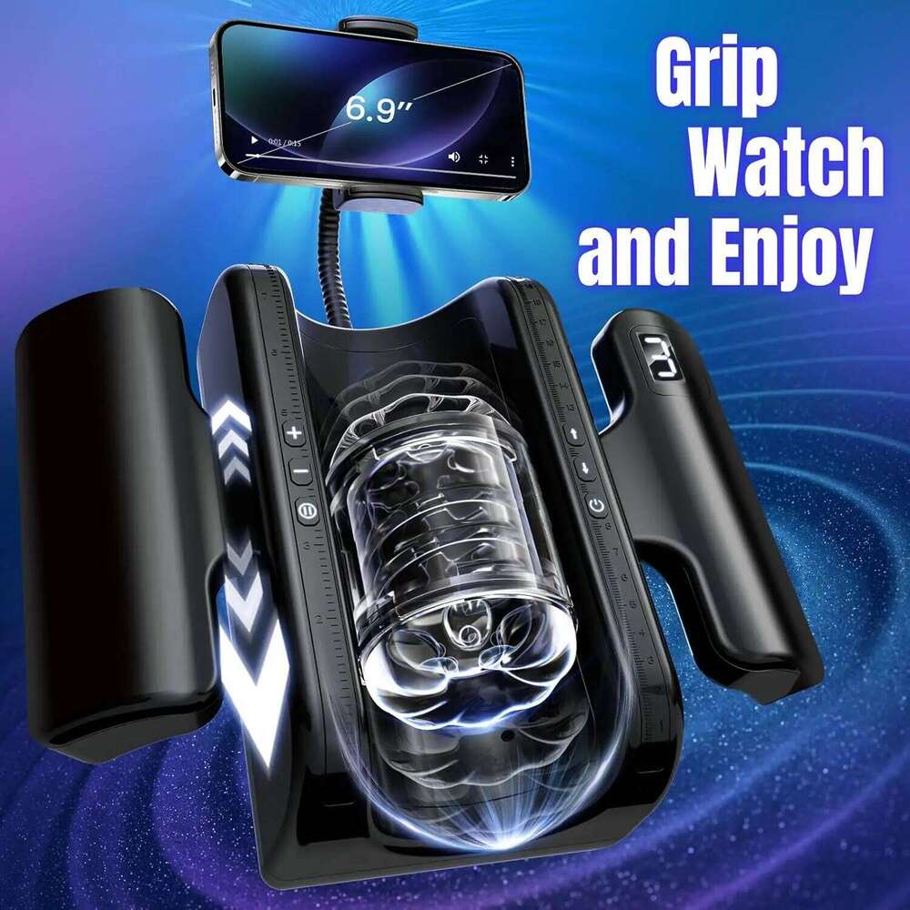 THRUSTING-PRO Thrusting High Speed Male Masturbator Machine Automatic Telescopic Masturbation Cup Handsfree Sex Toy For Men W260305