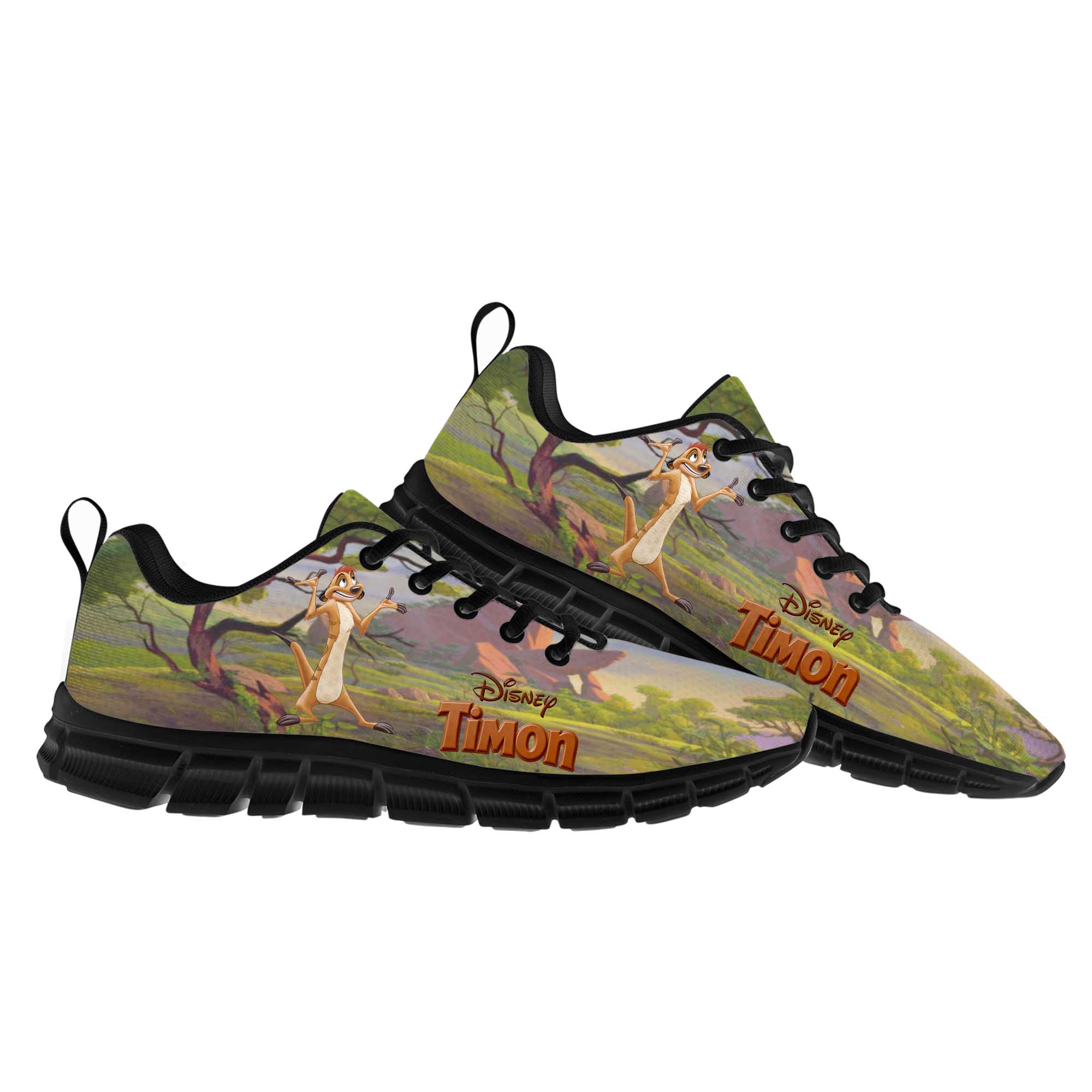 Timon Sports Shoes Man Woman Boy Girl Disney Cartoon The Lion King Decorate Sneakers Design Your Photo Logo Text Walking Shoes Walking Shoes Custom Sh