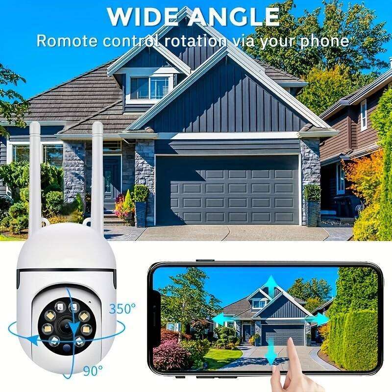 Ease Life App 1080P WiFi Bulb Surveillance Camera Color Night Vision Motion Tracking Indoor Outdoor Security Y108-Black 26W0306