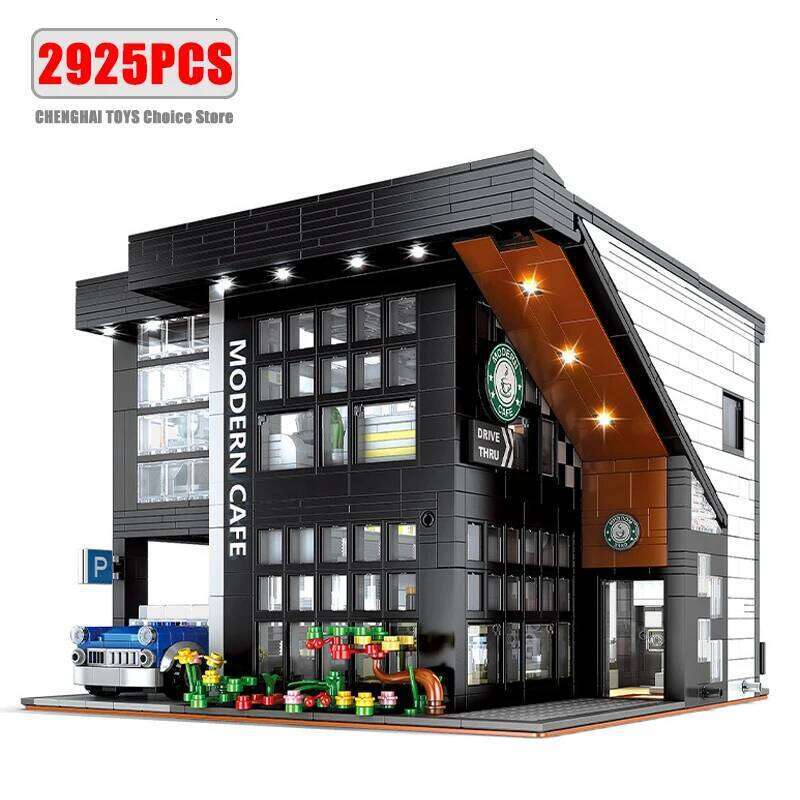 2926PCS City Street View Building Blocks Modular Architecture Model MOC-45635 Modern Cafe Adults Toys for Boys Kids Gifts 86005 Z260306
