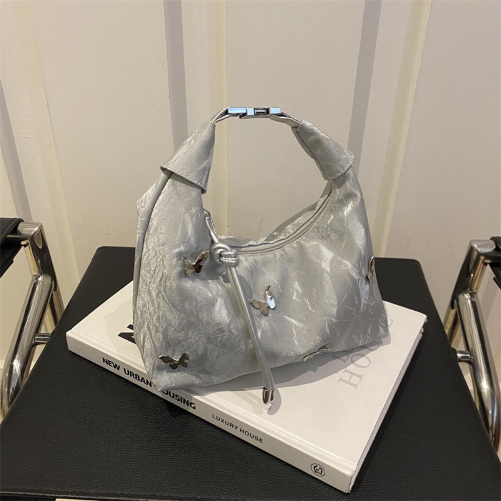 Women's Butterfly Embellished Shoulder Bag Aesthetic Crossbody Purse, Trendy Summer Office Handbag for Work, Cute Going Out Gift for Her