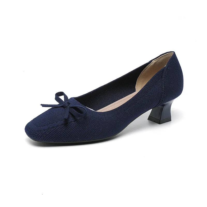 Ladies high heels woven single shoes 260306