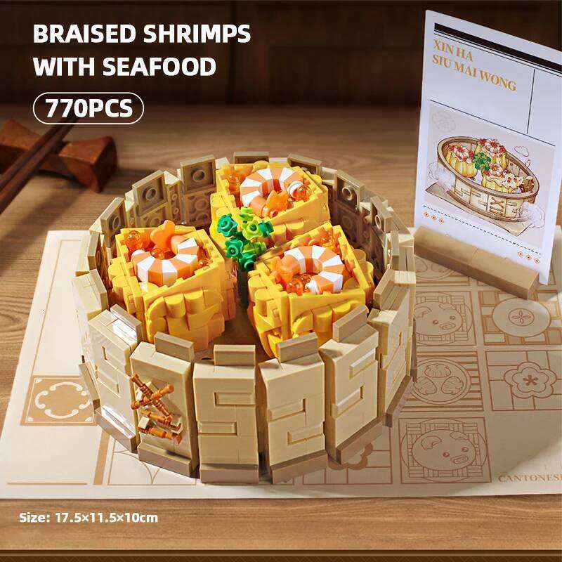 4241Pcs Culture Cantonese Building Blocks MOC Chinese Morning Tea Food Dim Sum Bricks Toys Christmas Puzzle Kids Gifts Z260306