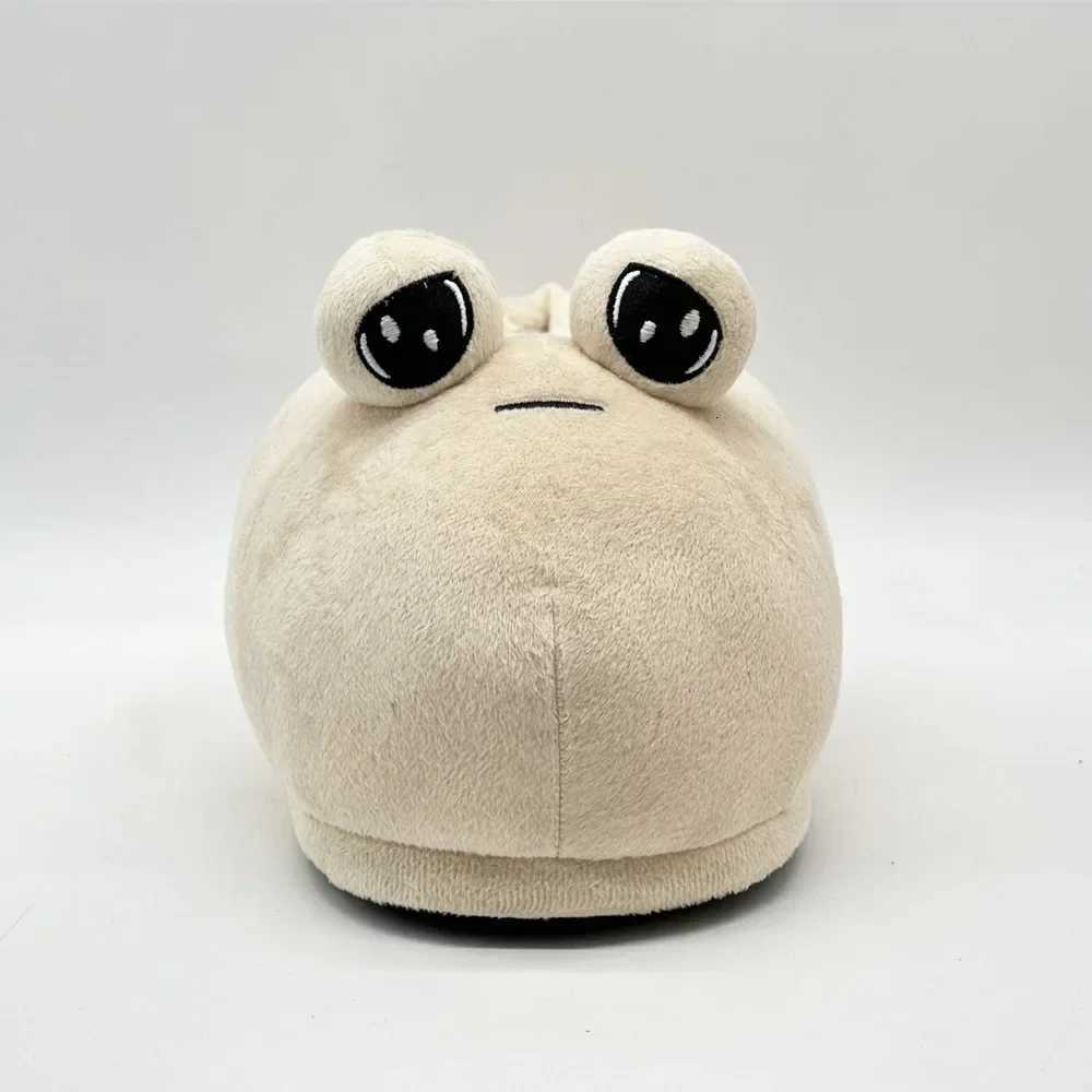 Hot Game My Pet Alien Pou Plush Toy Sad Pou Plush Slippers Non-slip Soft Stuffed Pou Cotton Slippers Indoor Gifts for Girls S260305