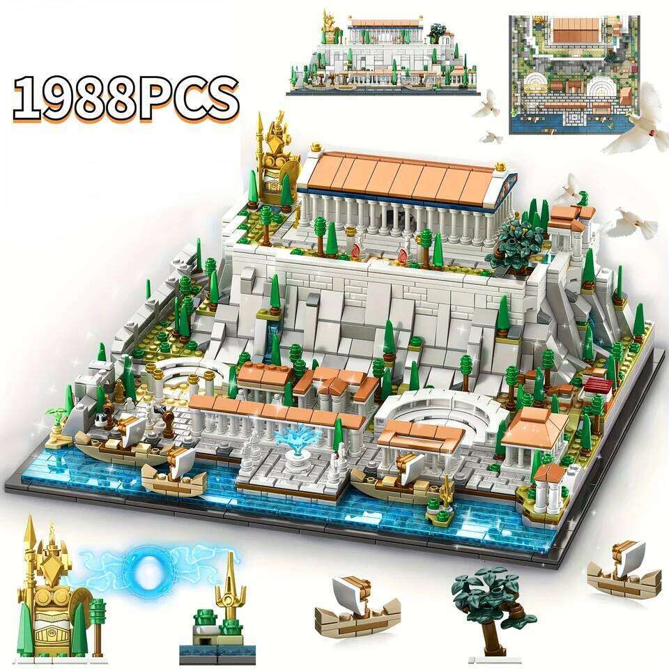 MOC 1988pcs Acropolis of Athens City Buildings Blocks Brick Toy Puzzle Display Model and Home Decor Gift Idea for Kids Z260305