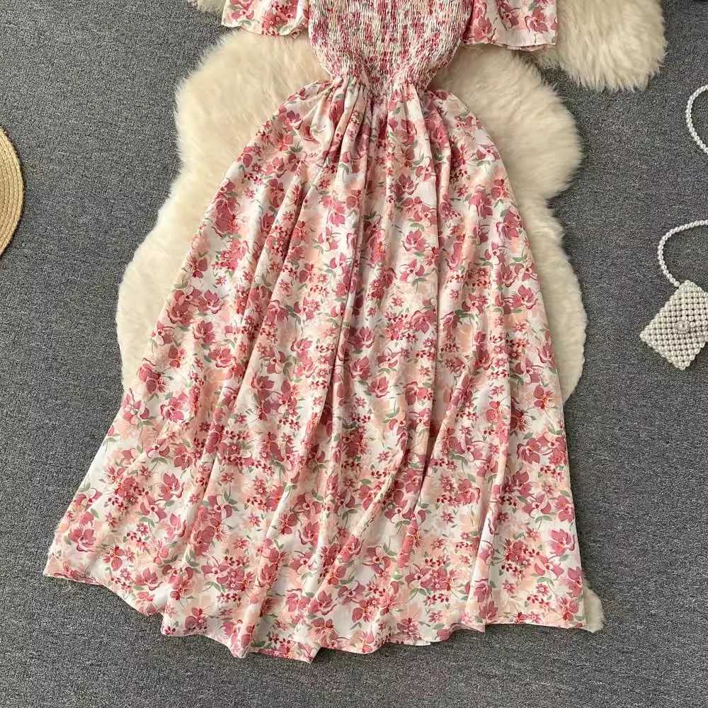 YuooMuoo Romantic Floral Print Long Summer Dress Women Fashion Off Shoulders Straps Vacation Beach Dress Korean Party Vestidos X260306