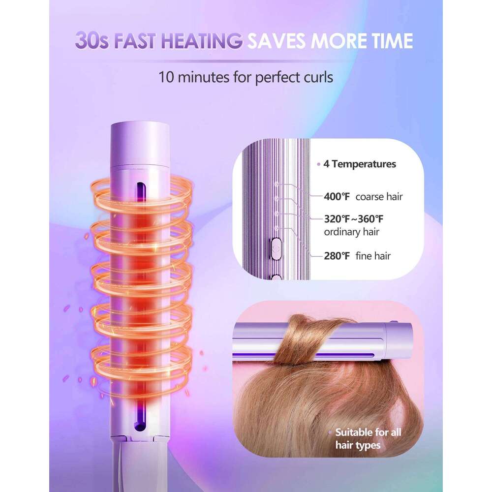 1.2&1.4 Inch Wand, Professional Iron, Negative Ions Hair Curler, Large Barrel Curling Iron 26Y0305