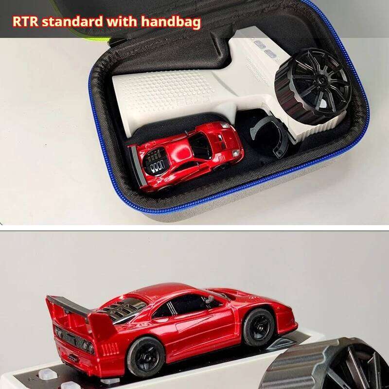 LDARC S100 Professional 1:64 Scale RC Drift Mosquito Car Rear-Wheel Drive Full-Scale Steering Static Model Grade Appearance Toy C260305