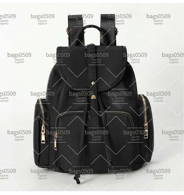 Luxury Bags Factory Direct Cross-Border Nylon Waterproof Flap Versatile Large Capacity Women's Bag Drawstring Travel Backpack Hot Selling BAOLUOM