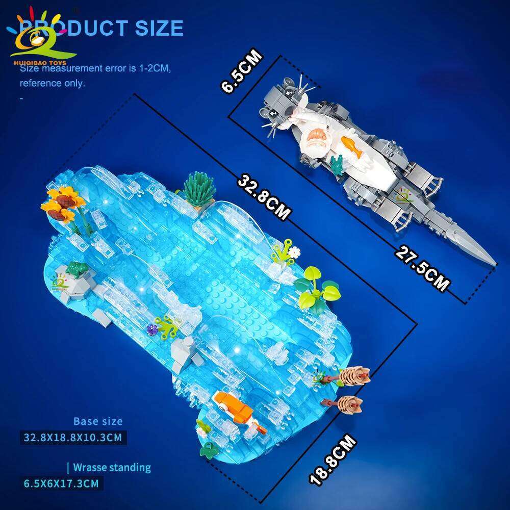 HUIQIBAO MOC Otter Animal Model Building Block Brick Boy Assembly Construction Toy For Children Kid DIY Game Home Desk Decor Z260306