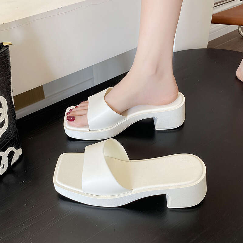designer sandals hot designer shoe trendy heel slippers for women summer outdoor thick sole non slip fashion versatile sandals comfortable skirt match