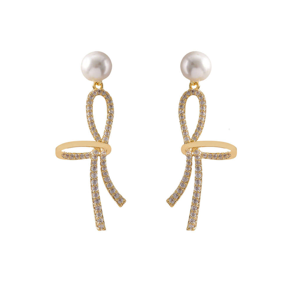 Ultra-shiny Diamond-encrusted Butterfly With Natural Pearl Studs For Women 2025 New Trendy High-end Earrings