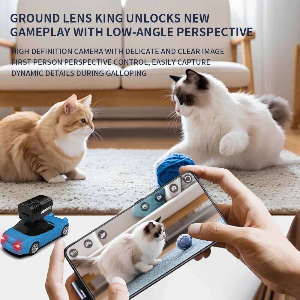 New JJRC RC 1:32 Upgraded C8827 HD Camera Car 120 Wide Angle 2.4G Mobile APP 720P Dual Control Fun Children's Toy C260305