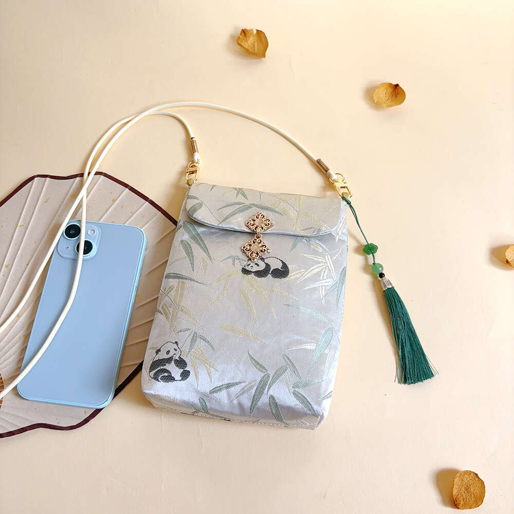 Tote National Style New Chinese Brocade Crossbody Embroidered Phone Bag