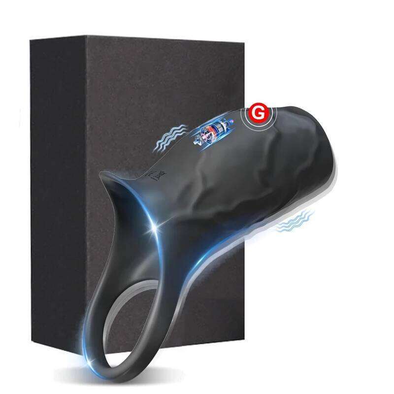 Vibrator Sleeve Cock Ring Ejaculation Extender Penis Testicles G Spot Stimulation Couples Adult Sex Toys for Men Women W260305