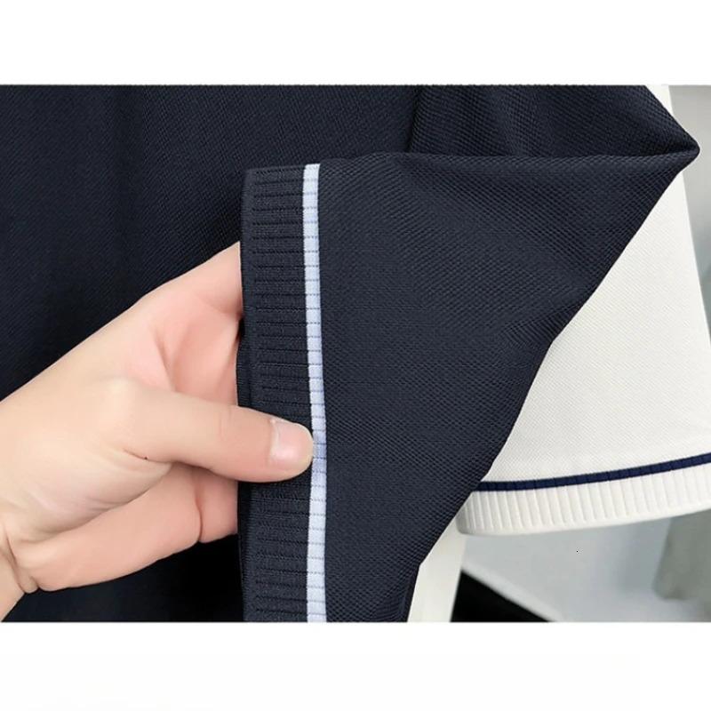 Mens Classic Polo Shirt 2026 Summer Collection Soft Cotton Blend Fabric Lightweight Comfortable Business Casual Wear 260304