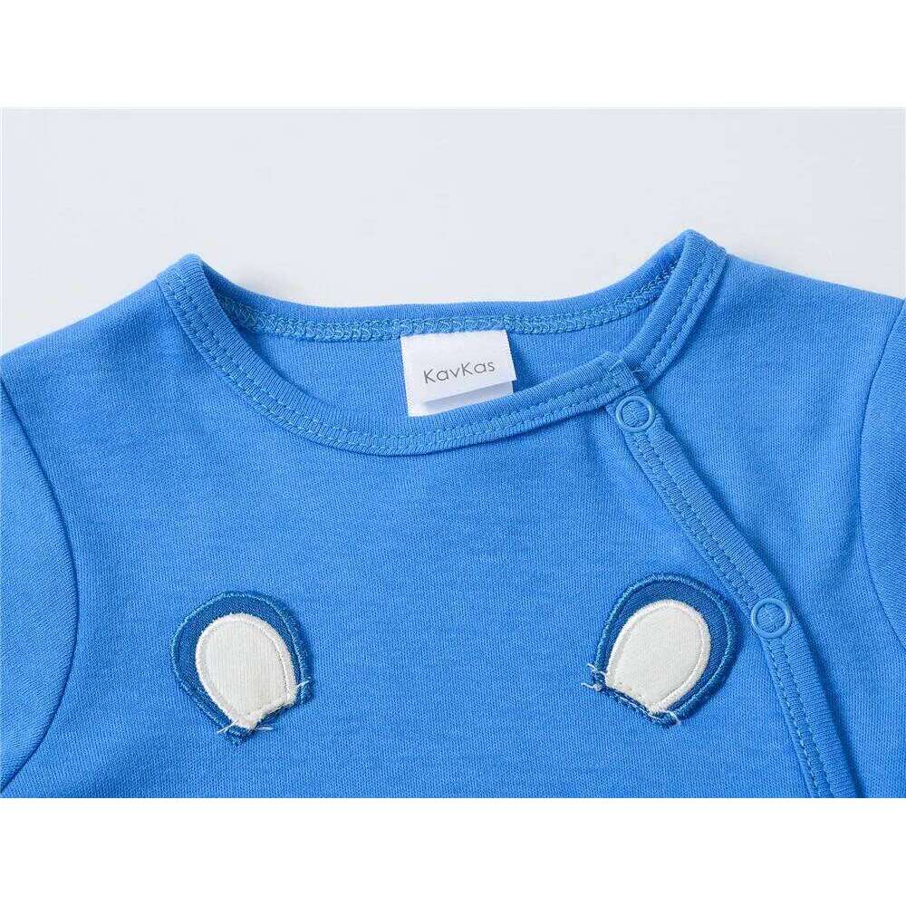 Kavkas Long Sleeve Cotton Boy Rompers 0-12 Months Bear Design Newbron Baby Boys Romper Overalls Costume Z260306