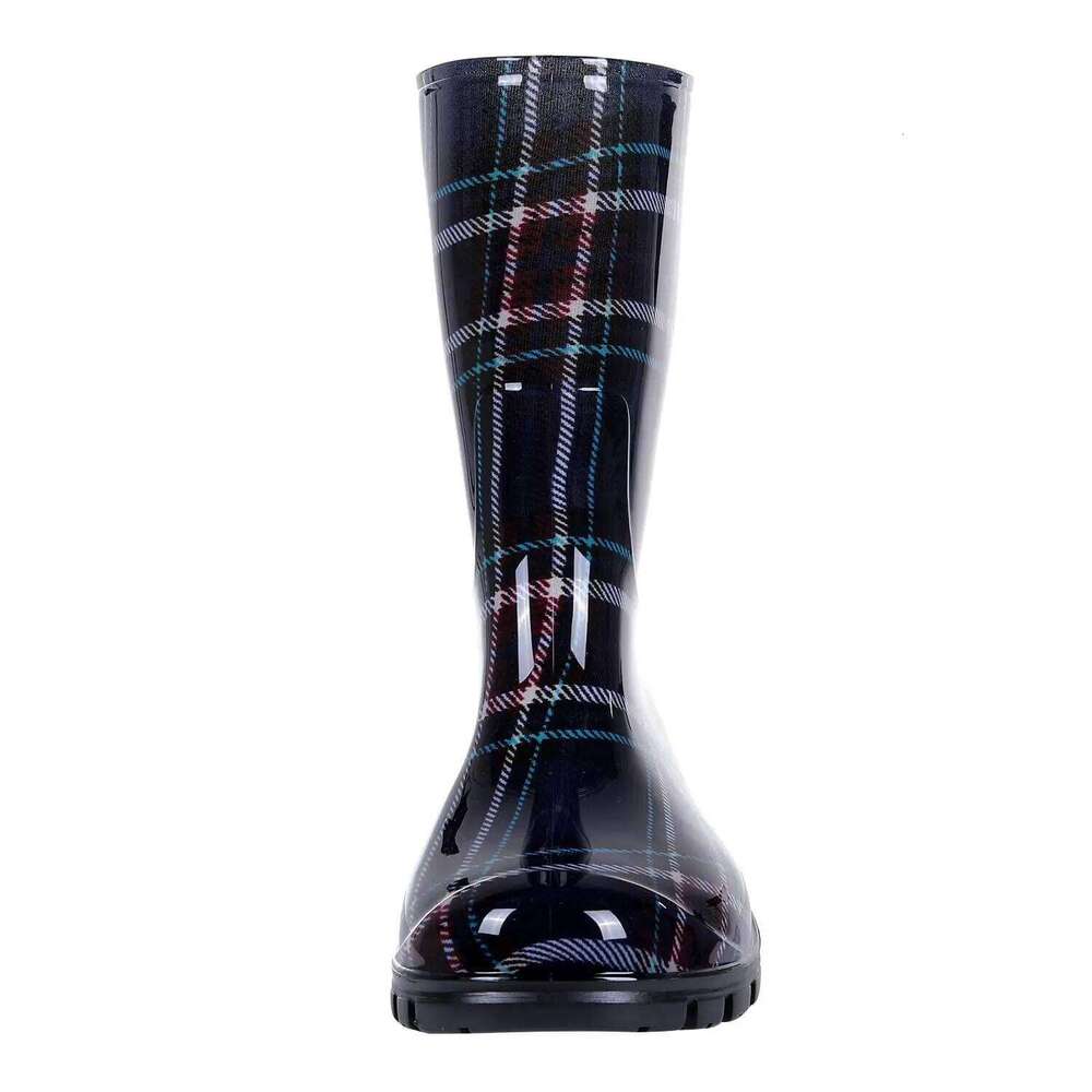 Litfun Printed New Rubber Waterproof Durable Mid Calf Anti-slip Comfortable Outdoor Women's Rain Boots