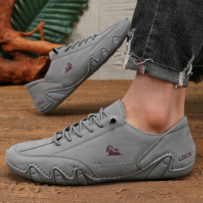 Classic Loafers Trendy Durable Artificial Leather Waterproof Anti Slip Casual Shoes for Outdoor Walking Mens Motorcycle Boots 260305